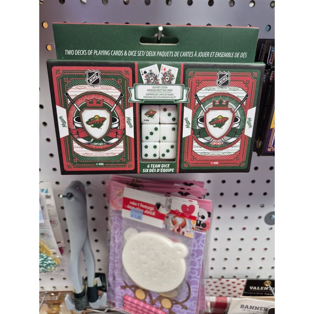 NHL Minnesota Wild Two Decks Of Playing Cards & Dice Set - Officially Licensed - Picture 2 of 2